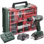 Perceuse - visseuse sans fil metabo bs 18 quick set 602217710 18 v 2 ah li - ion brushless, + 2 batteries, ...
