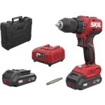 Perceuse visseuse sans fil - skil - 20 v (18 v) - 2x 2, 0 ah - moteur sans charbon - 3011 ha