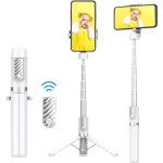 Perche � selfie bluetooth, tr�pied extensible en aluminium avec t�l�commande sans fil pour iphone 12 ...