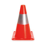 Cne rflchissant rouge / argent - 30 cm