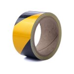 Bande r�fl�chissante 5cm x 10m - noir / jaune