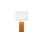 Perenz illumina - lampe de table perenz en c�ramique orange avec abat - jour tissu d. 28 cm h46 cm, 1xe27 ...