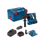 Perforateur bosch professional gbh 18v - 28cf 3, 3j avec dispositif d'aspi gde 18v - 16, 2 batt procore ...