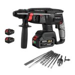 Perforateur - burineur sds - max 850w - 26mm perforateur burineur sans fil - avec 2 4. 0ah batterie + ...