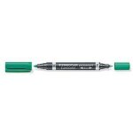 Permanentmarker lumocolor duo 348 - 5 0, 6mm / 1, 5mm grn - staedtler