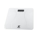 P�se personne num�rique, plate - forme en verre tremp� blanc thulos, charge max. 180 kg