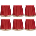 Petit abat - jour en tissu rouge vin bord dor�, pour lustre de table e14, applique murale - eosnow