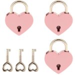 Petit cadenas en forme de coeur en métal, mini serrure avec clé pour boîte de rangement de bijoux journal ... Petit cadenas en forme de coeur en métal, mini serrure avec clé pour boîte de rangement de bijoux journal ...