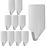 Petits crochets adhsifs, paquet de 10, acier inoxydable, crochets pour suspendre des serviettes, crochets ...