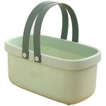 Petit organisateur de baignoire de douche en plastique avec poign�e pour �tag�re de dortoir - peut contenir ...