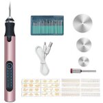 Petit stylo de gravure �lectrique broyeur stylo ensemble machine de vernis � ongles rechargeable bricolage ...