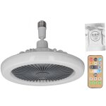 Petit ventilateur de plafond avec tlcommande, support de lampe e27, vitesse rglable, ventilateur ferm ...