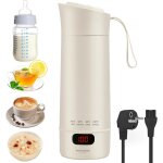 Petite bouilloire de voyage, 400 ml mini bouilloire de voyage portable avec 4 r�glages de temp�rature, ...