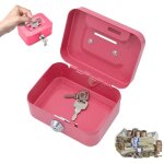 Petite caisse forte, caisse � monnaie, 11, 5 x 8, 5 x 5, 8 cm, caisse en acier tirelire avec fente pour ...