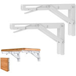 2 pices equerre etagre pliante en acier inox support console pliable equerre pour etagere murale portant ...