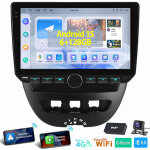 Pour peugeot 107 citroen c1 toyota aygo 8 c?urs 6 + 128g android 15 carplay autoradio gps 6 + 128g dab ...