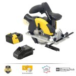 Peugeot outillage - scie circulaire 165mm 18v + chargeur + bat 5, 0 ah