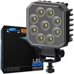Phare additionnel led 54w 5400lms dark series 9d square - xenled - �clairage large et puissant homologu� ...
