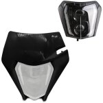 Phare led + plaque enduro offroad feux avant ece homologu� xdure sw2 drl noir