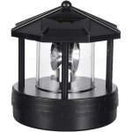 Phare led rotatif, lampe solaire de jardin, cour, pelouse, tanche, dcoration rtro, cadeau exquis pour ...