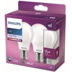 Philips ampoule led equivalent 75w e27 blanc froid non dimmable, verre, lot de 2
