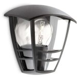 Philips creek applique murale ext�rieure max. 1x60w e27 - 20x18x13 cm - ip44 - noir