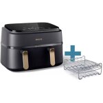 Philips home na352 / 04 friteuse  air chaud 9 l 2750 w sans bpa, revtement anti - adhsif noir