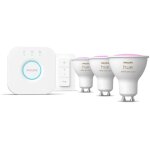 Philips - kit variateur de lumire + 3 ampoules hue led gu10 3x4. 2w 2000 - 6500k - 25450300