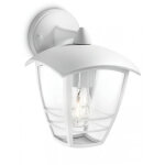 Philips ? lanterne d'ext�rieur creek wall down blanche ? aluminium ? douille e27 max 60w ? ip44 ? 24cm ...