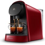 Philips - machine � caf� expresso double capsule l'or barista lm8012 / 51 - rouge + 9 capsules