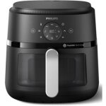 Philips ? friteuse sans huile 6, 2 l 1700 w ? technologie rapidair pour cuisson saine ? noir / argent ...