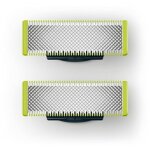 Philips - qp220 / 55 lot de 2 lames pour rasoir / tondeuse one blade - vert et noir