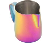 Pichet inox 400ml, pichet � lait en acier inoxydable 304 avec graduation , id�al pour espresso, cappuccino, ...