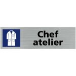 Pictogramme chef atelier (q0432). - plaque aluminium bross� -