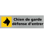Signaletique. biz france - pictogramme chien de garde defense d'entrer (q0284). - plaque aluminium bross ...