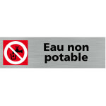 Pictogramme eau non potable (q0292). - plaque aluminium bross� -