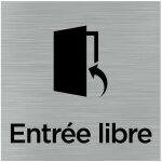 Pictogramme entre libre (q1015). signalisation porte 150 x 150 mm. autocollant souple ou plaque alu ...