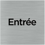 Pictogramme entre (q1017). signalisation porte 150 x 150 mm. autocollant souple ou plaque alu bross ...