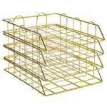 Jamais utilis]pices corbeille  courrier bac  papier a4 bacs empilables bacs mtalliques de bureau ...