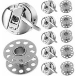 Pices en mtal en acier inoxydable bote  canette, bote  canette de machine  coudre et 6 pices ensemble ...
