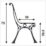 Pied de banc de jardin haut  c , 5 planches - pied de banc de jardin haut