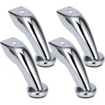 Pieds de canap� �pais en acier inoxydable, lot de 4 pieds de meubles, pieds chrom�s, pour canap�s, chaises, ...