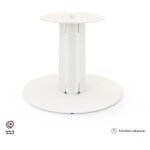 Pied central deco - gem pour table basse en acier finition poxy blanc  visser, h. 39 cm
