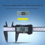 Pied � coulisse num�rique en fibres de carbone composites 0 - 150mm noir digital lcd outil de mesure