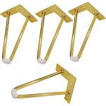 Pieds de meubles, 35 cm, dor�s, pour tables basses, meubles bas, meubles tv, pieds de meubles en m�tal ...