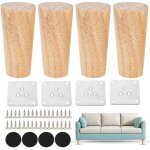 Pied meuble 4 pi�ces pieds de meubles en bois pieds de canap� c�ne droit pieds en bois pour meuble sofa ...
