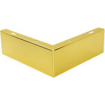 Pied de meuble d'angle, chrom� dor�, hauteur 5, 5 cm