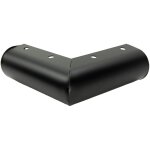 Pied de meuble d'angle, noir mat, hauteur 4, 5 cm