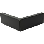 Pied de meuble d'angle, noir mat, hauteur 5, 5 cm