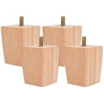 Pieds de meuble en bois coniques - 4 pi�ces pour canap�, tv, lit, table � manger, si�ges, fauteuil et ...